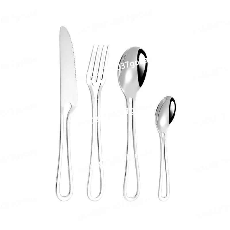 Stainless Steel Tableware Set Hollow Steak Knife Fork Spoon