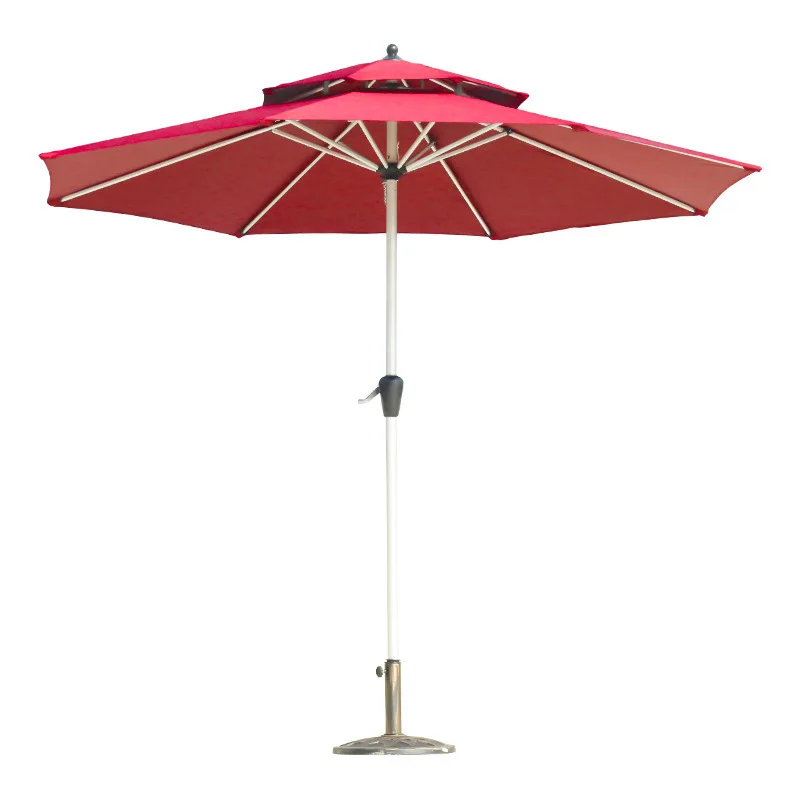 Central column umbrella Outdoor parasol Bar street big sun umbrella Garden courtyard table and chair umbrella