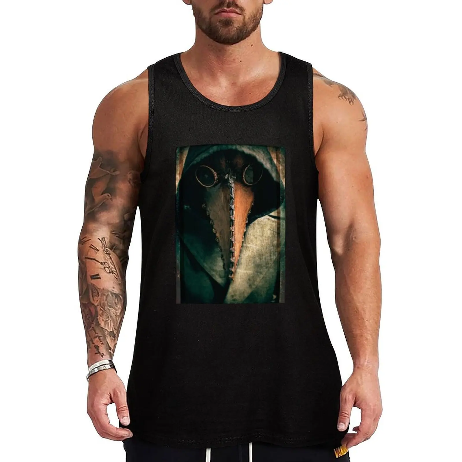 Plague Doctor Tank Top Active Tank Top Lightweight Workout Gym Sleeveless