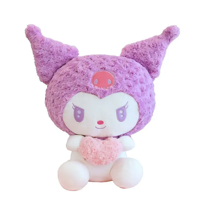 Kuromi Kawaii Sanrio niños encantadores juguetes de peluche de dibujos animados muñeca sofá tiro almohada decoración de la habitación cumpleaños regalo de Navidad para niños