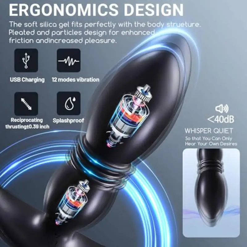 التحكم عن بعد جهاز تدليك للبروستاتا بعقب المكونات هزاز الشرج الجنس لعب الكبار Thrusting تهتز المكونات الشرج الجنس لعب للكبار Men18 +