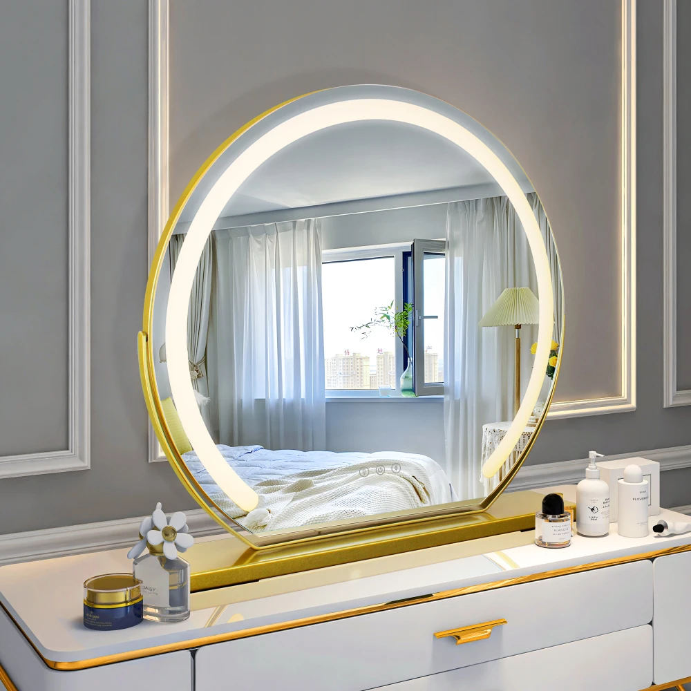 

MantoLite Makeup Mirror With Led Desktop Makeup Mirror Round Mirror With Led s Makeup