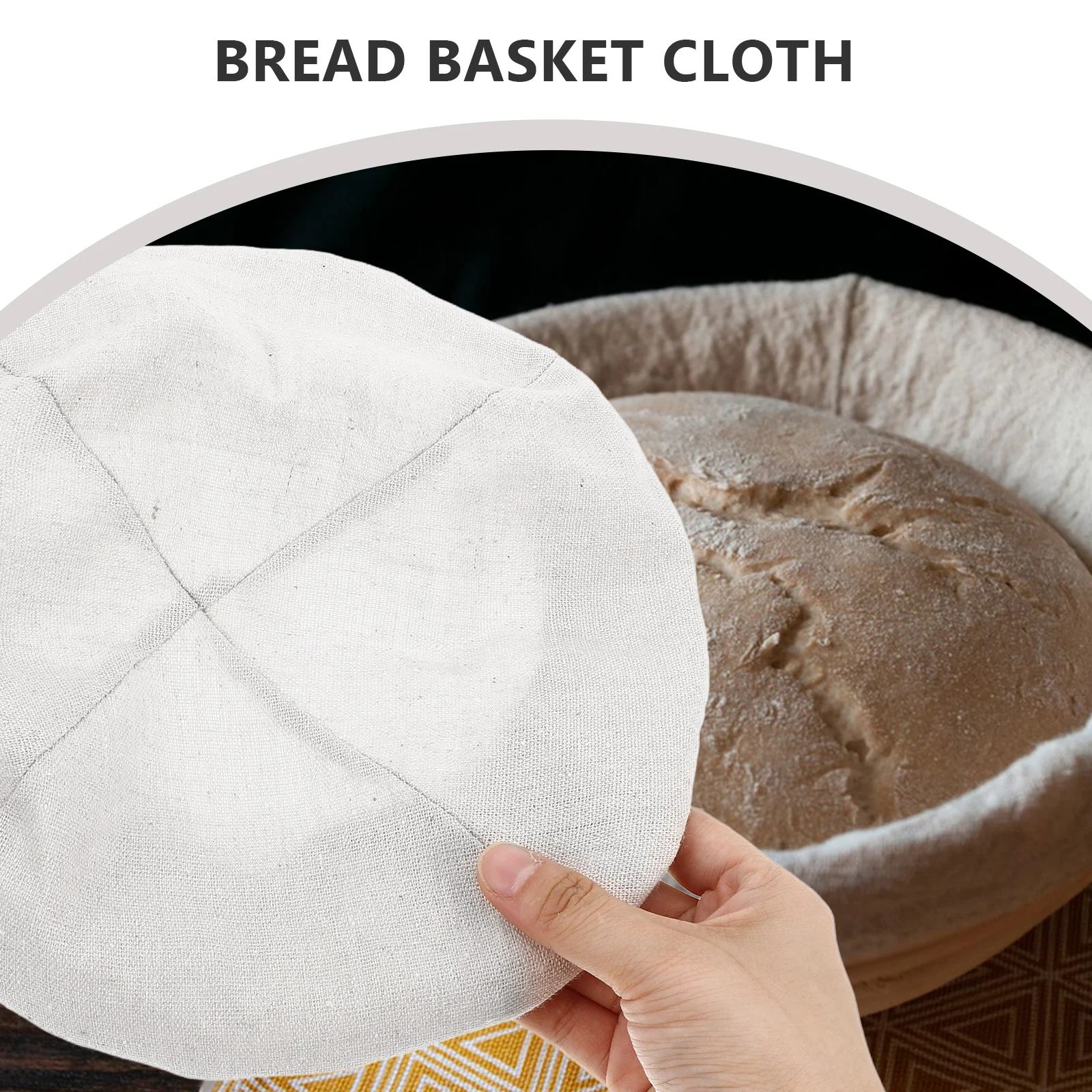 Cesta de pan, cubierta de tela a prueba de masa, fermentación de masa fermentación, revestimiento de cesta para hornear, herramienta de cocina, herramientas de fabricación de repostería, 2 uds.