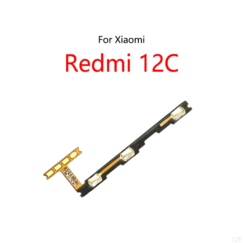 

10PCS/Lot For Xiaomi Redmi 12 12C Power Button Switch Volume Mute Button On / Off Flex Cable