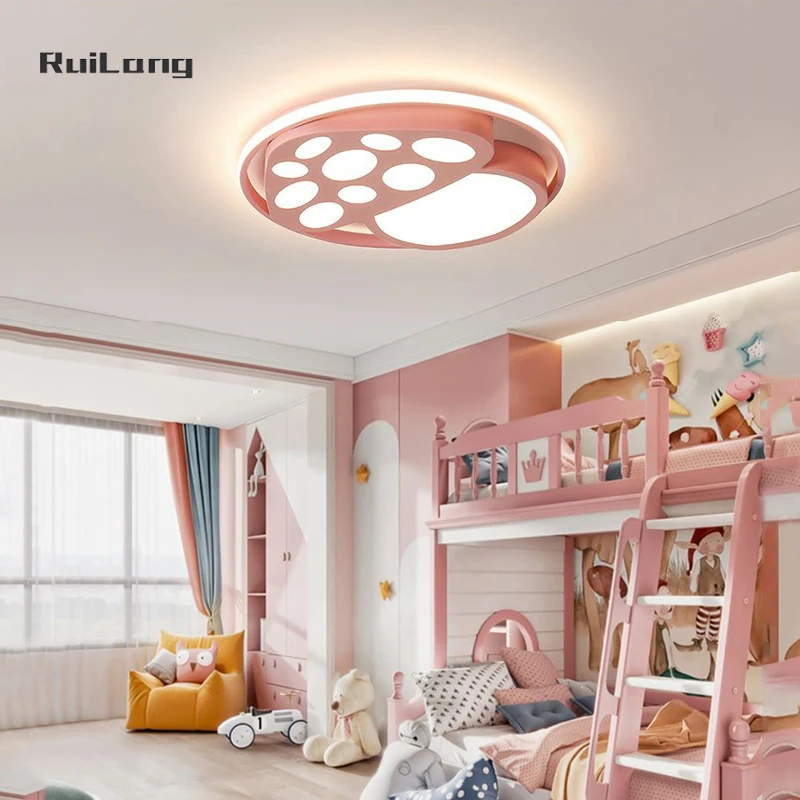 Cartoon Mushroom Led Ceiling Chandelier For Kids Room Boys Girls Bedroom Study Children Baby Nursery Decor Ceiling Lights Lamp