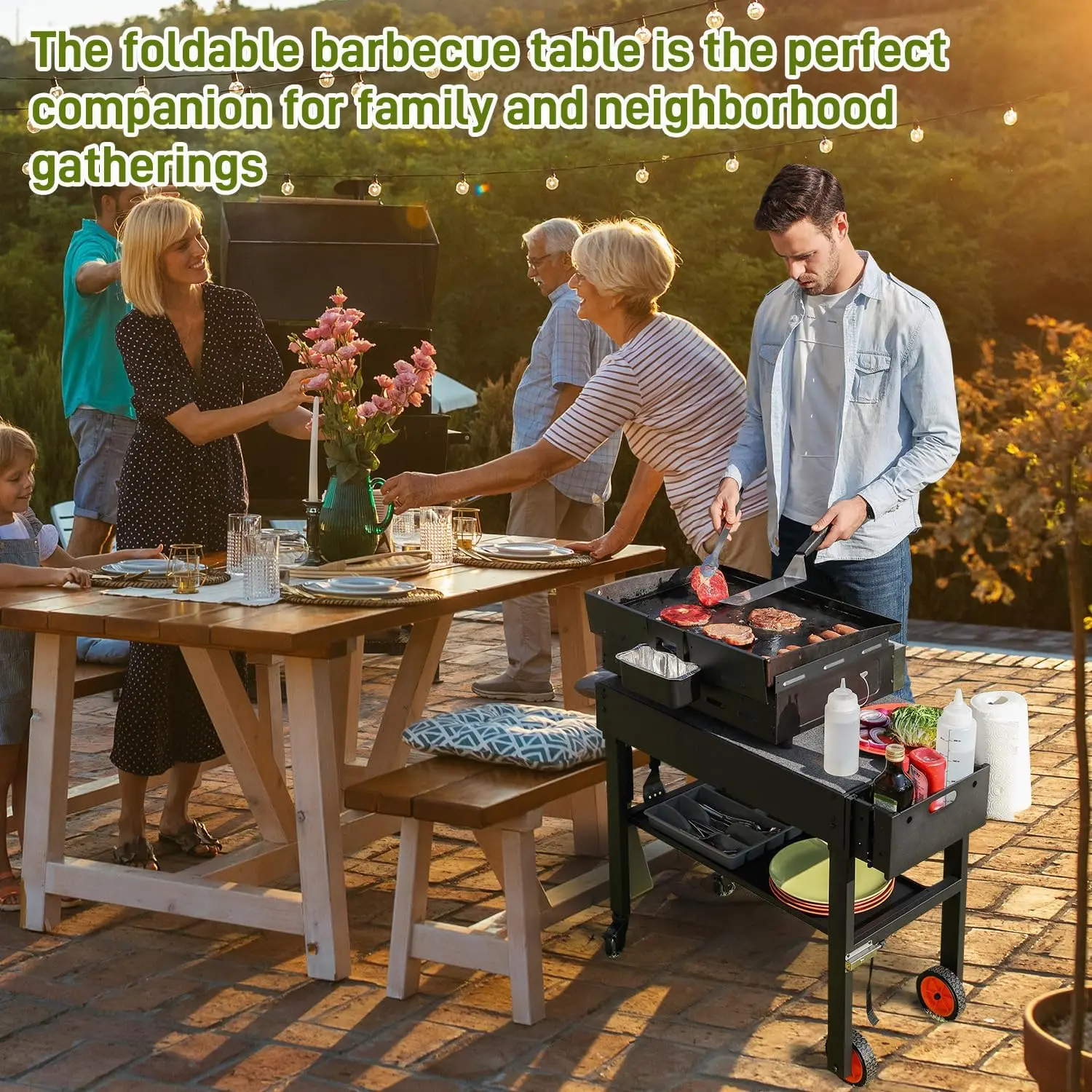 Grill Table, Grill Stand Solid and Sturdy 31