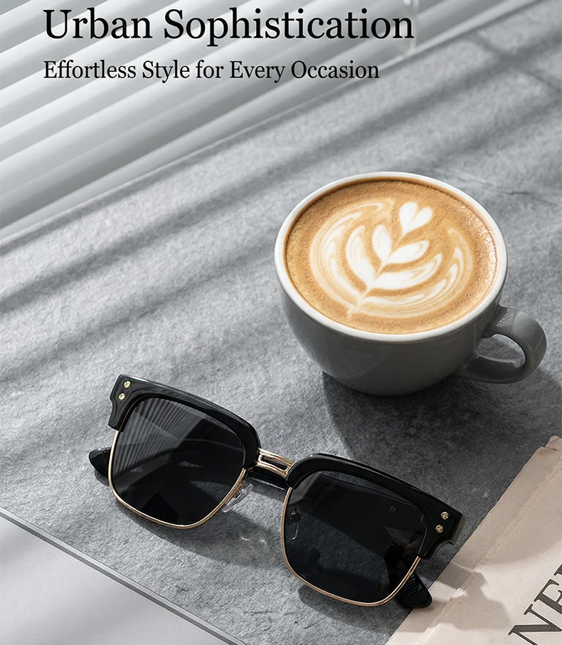 Retro Quadratische Punk-Sonnenbrille für Herren 2026 Luxus Designer Vintage Farbwechselnde Fahr-Steampunk-Sonnenbrille für Männer Eyewear Shades – Detail 7