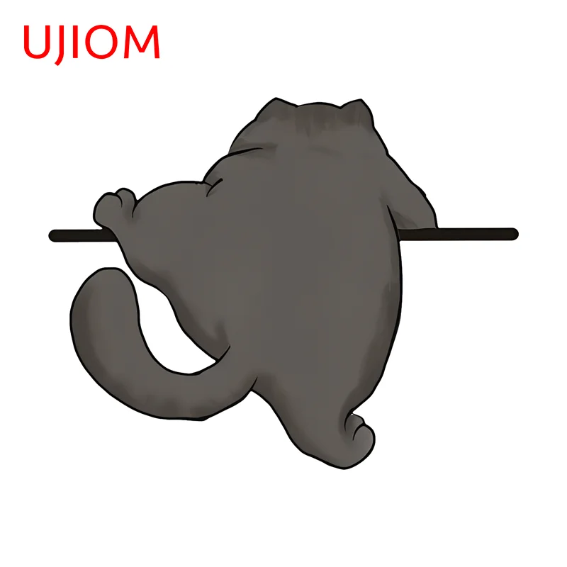 UJIOM Amusing Climb Over The Wall Cat Wall Sticker Fashionable Exquisite Unique Scratch Proof Decal Cupboard Vestibulec Decor