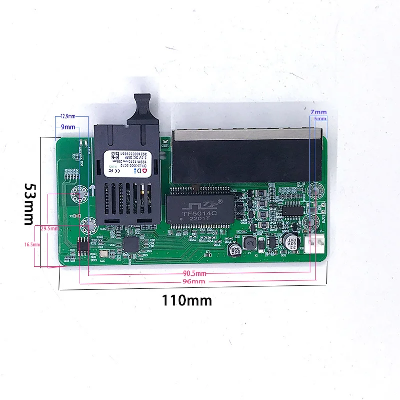 โปรโตคอลมาตรฐาน802.3AF/ที่48V POE OUT/48V Poe Switch 4 10/100 Mbps POE Poort; 1 10/100 Mbps SC 20KM Poe Switch