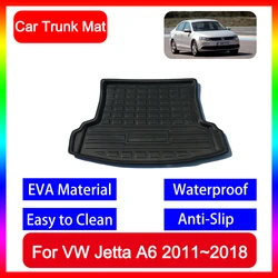 Car Trunk Mat For Volkswagen Jetta A6 VW Sagitar Vento A61B MK6 2011 2012 2013 2014 2015 2016 2017 2018 Waterproof Anti-slip Mat