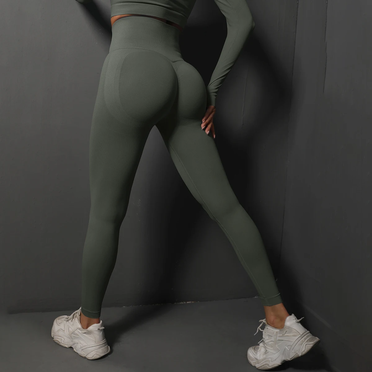 Vrouwen yoga leggings heupen tillen gym leggings naadloze sportbroek hoge taille fitness leggings bubble butt workout hardloopbroek - afbeelding 1