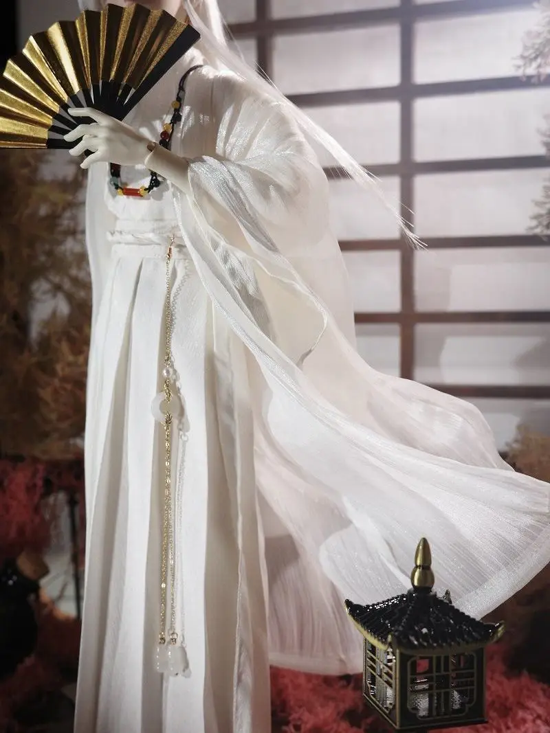 Nouvel ensemble de vêtements pour poupée 1/4, pour poupée Bjd de 45 cm, ensemble Hanfu de la Chine ancienne, jouets de déguisement, maison de jeu, cadeau, accessoires de poupée, sans poupée