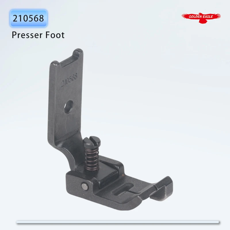210568-G Calcador com Guia de Borda Direita para Máquinas de Costura Industriais Zig Zag JUKI LZ-2280, LZ-2290, Singer 107G, 457G
