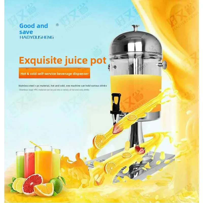 

Double Head PC Stainless Steel Juice Dispenser with Cooling & Heating - Electric Beverage Urn for Parties,Commercial or Home Use