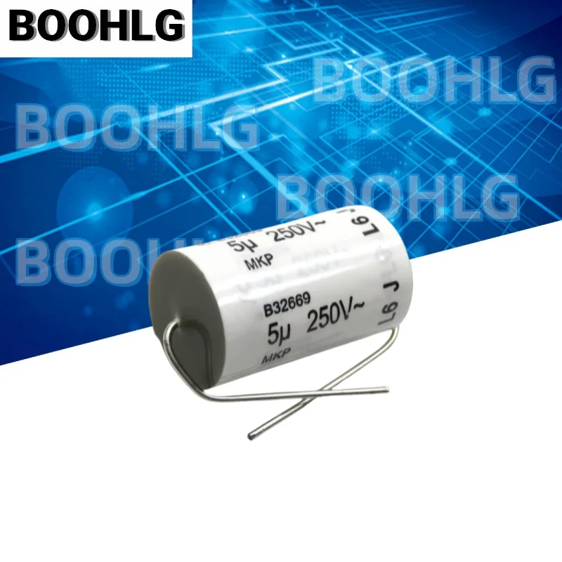 2PCS MKP 250V 5UF Thick Copper Foot Frequency Divider Thin Film Capacitor B32669S3505J