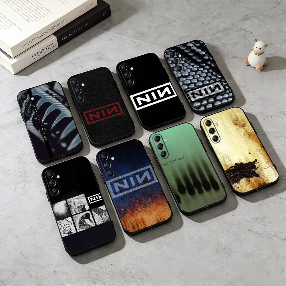 

N-Nine Inch The Downward Spiral Phone Case For Samsung Galaxy A73,A72,A71,A70,A53,A52,A51,Others Soft Black Cover