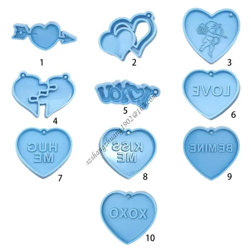 

Q6RB Super Glossy Love Heart Checkain Resin Plom