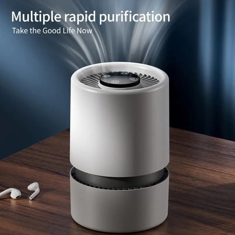 أجهزة تنقية الهواء U0DE لغرفة غرفة نوم متكررة استخدام سطح المكتب الصغيرة المحمولة المتنبر أيون هواء المرشحات