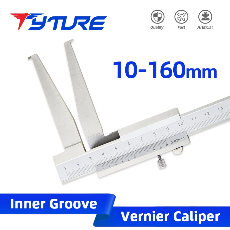 Inner Groove Caliper Stainless Steel Inside Vernier Caliper For Inner Diameter Measurement Tool Gauge 10-160 26-200 30-300mm