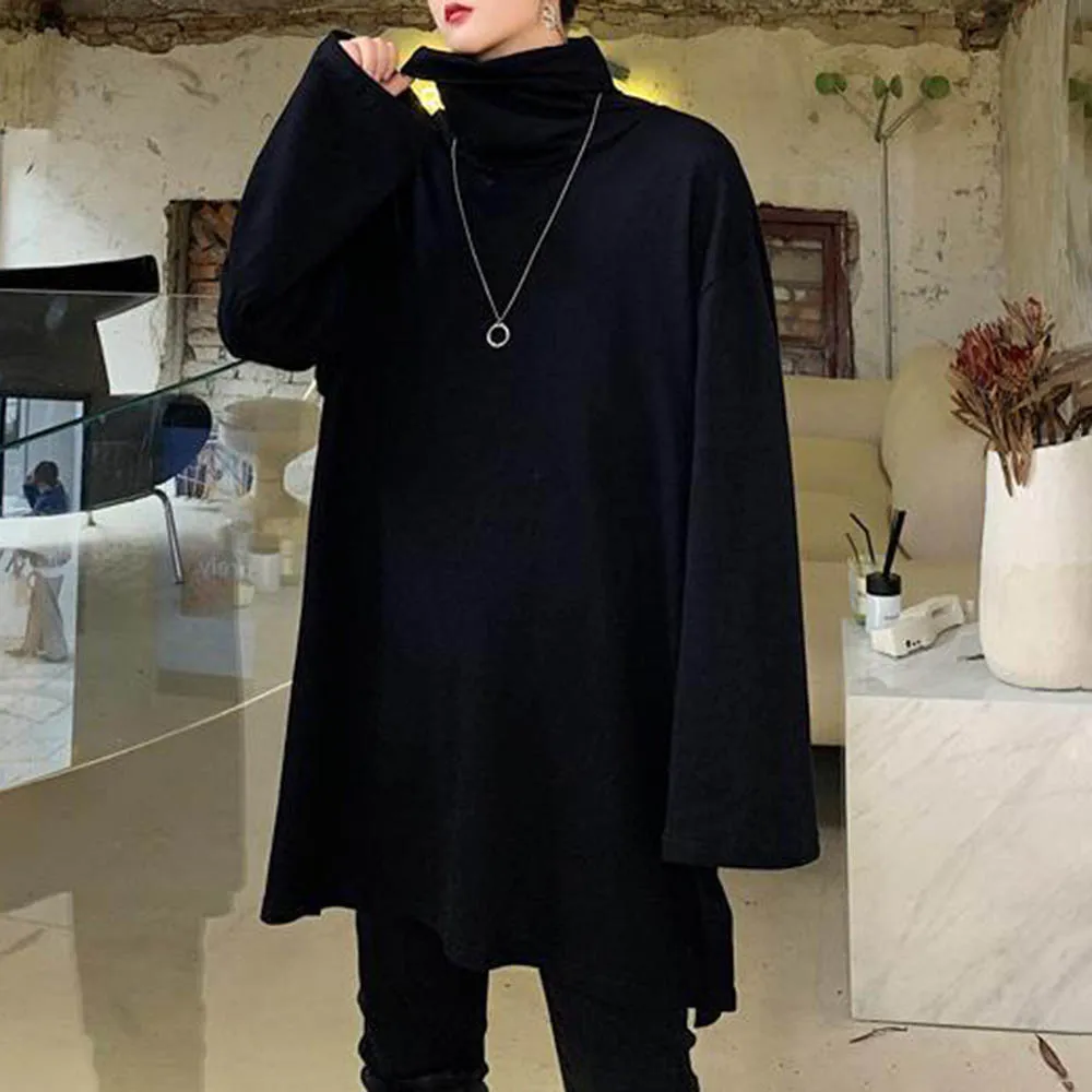 XS-5XL Autumn Male Solid Color Long-Sleeved T-Shirt American Retro Simple Fashion Trend Loose Casual Niche Men's New Tops 2025