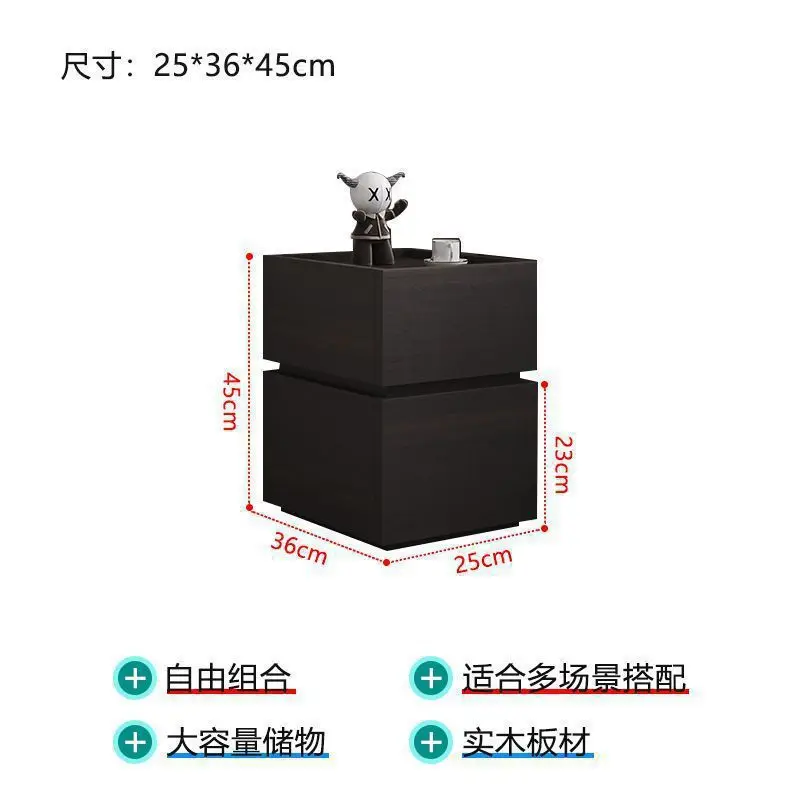 Factory Direct 2026 Light luxury Nordic extremely narrow bedside table simple modern bedroom household small apartment mini