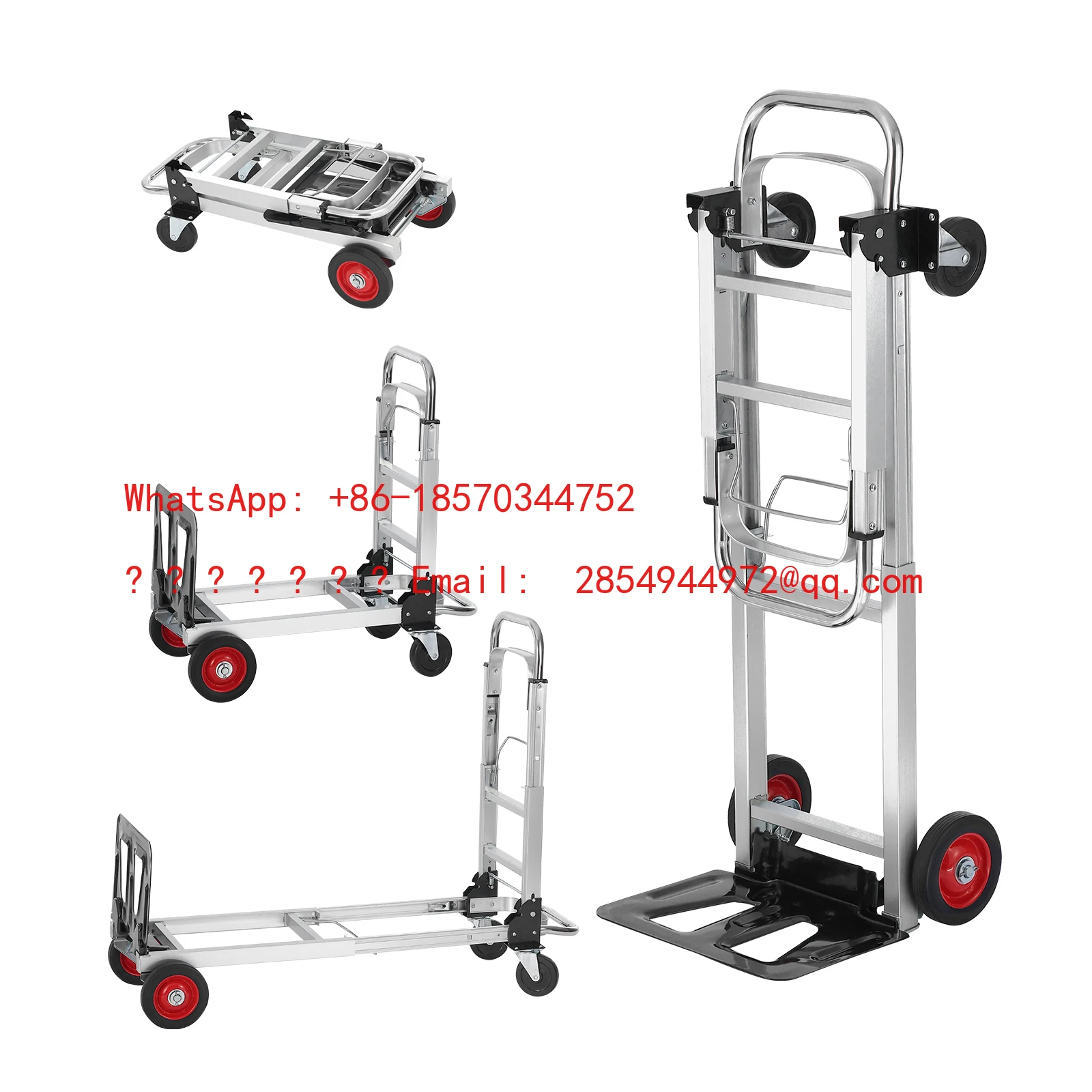 400 Pound Folding Handcart with Wheels, Foldable Luggage for Warehouse Transportation