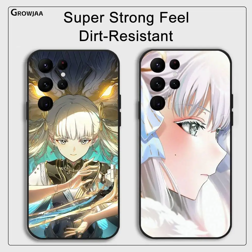 

Jinhsi Wuthering Waves Sexy Phone Case For Samsung Galaxy S24 Ultra S22 S23 Ultra S21 S20 5G Protective Silicone TPU Soft Funda