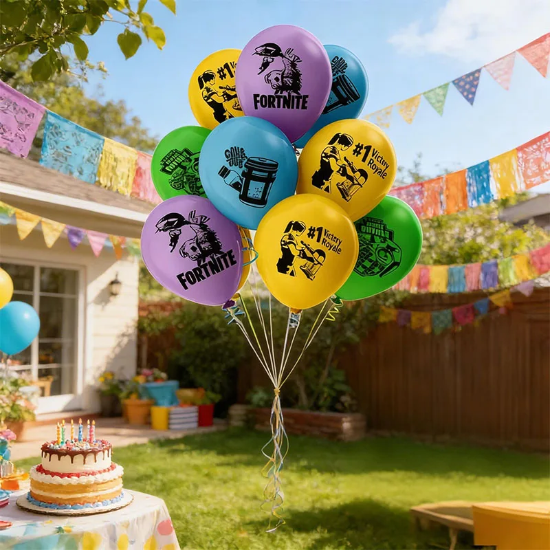 Fortnight Themed Anime Latex Balloon Set Game for Cartoon Characters Birthday Party Supplies Decoration Gifts Arrangements  Set view 5