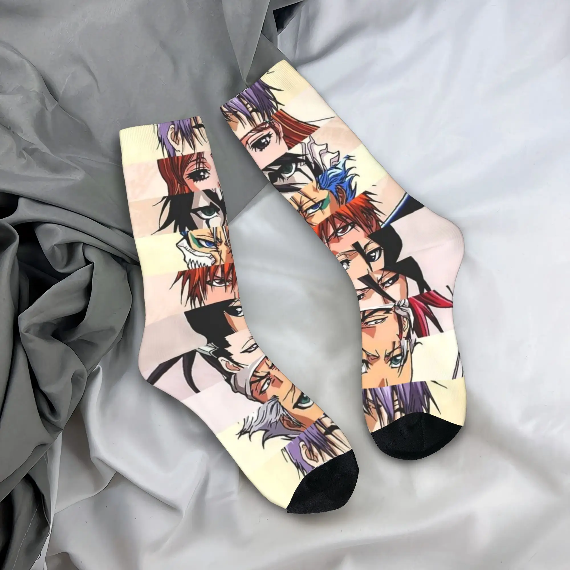 

Custom Cool Bleach Anime Socks Men Women Warm 3D Printing Basketball Sports Socks