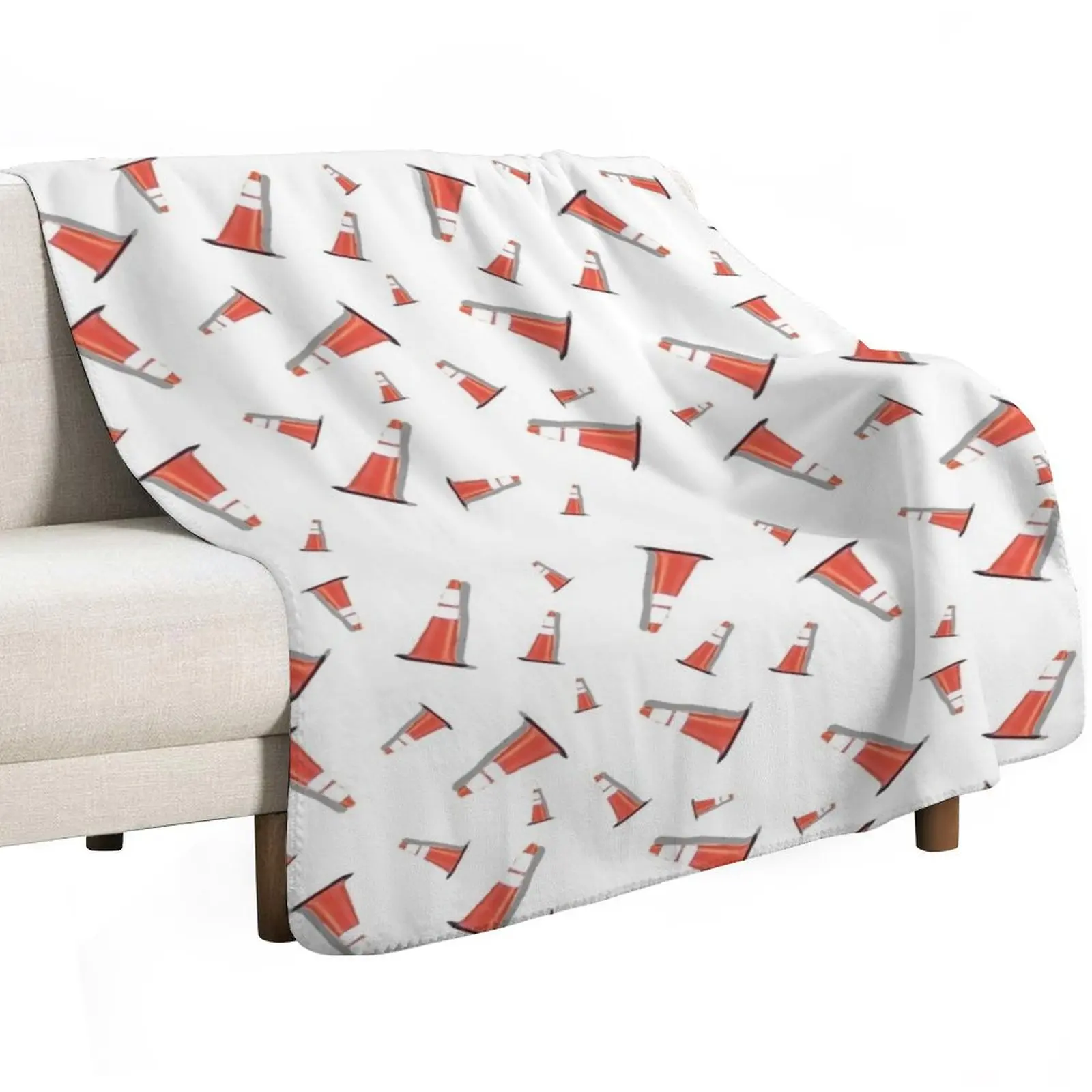 Orange Traffic Cones Throw Blanket Plush warm winter Winter beds Bed covers Kid'S bed plaid Blankets