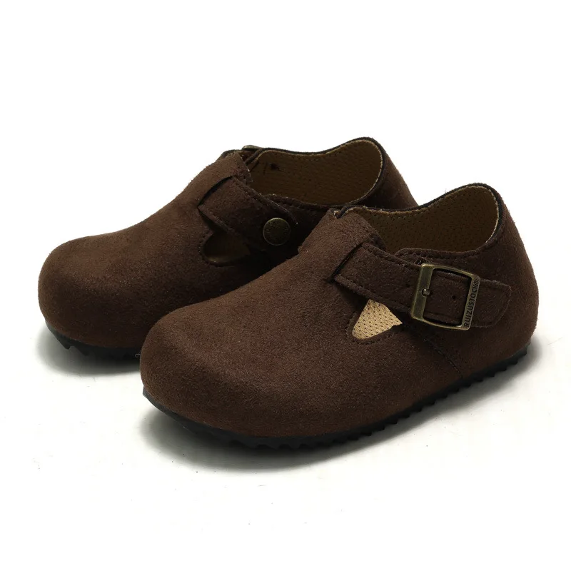 Children Shoes Boys Girls Cork Casual Shoes Vintage Color Flat Bottom Non-slip Baby Outing Baotou Style Kids Walking Beach Shoe