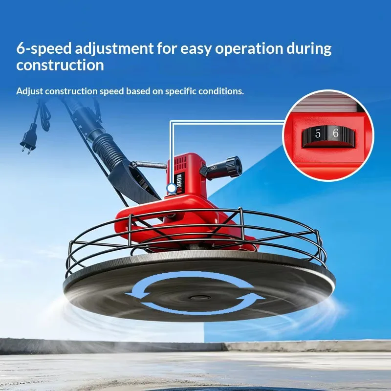 220V 4-Blade Power Trowel Motor Bearing Road Surface Smoothing Polishing Concrete Knife Machine for Cement Mortar Pavement