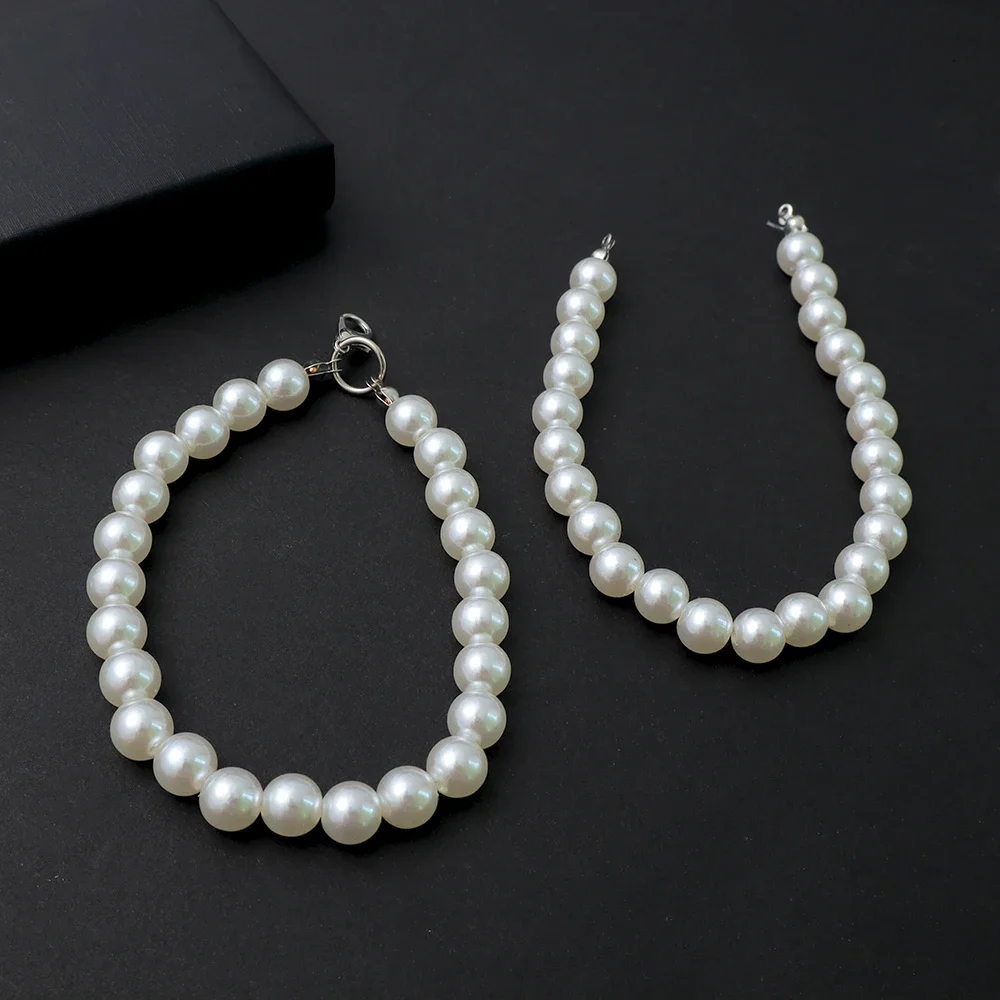 Simple imitation Pearl Chain Keychain for DIY Jewelry Mobile Phone Backpack Pendant Car Trinkets Accessories Gift