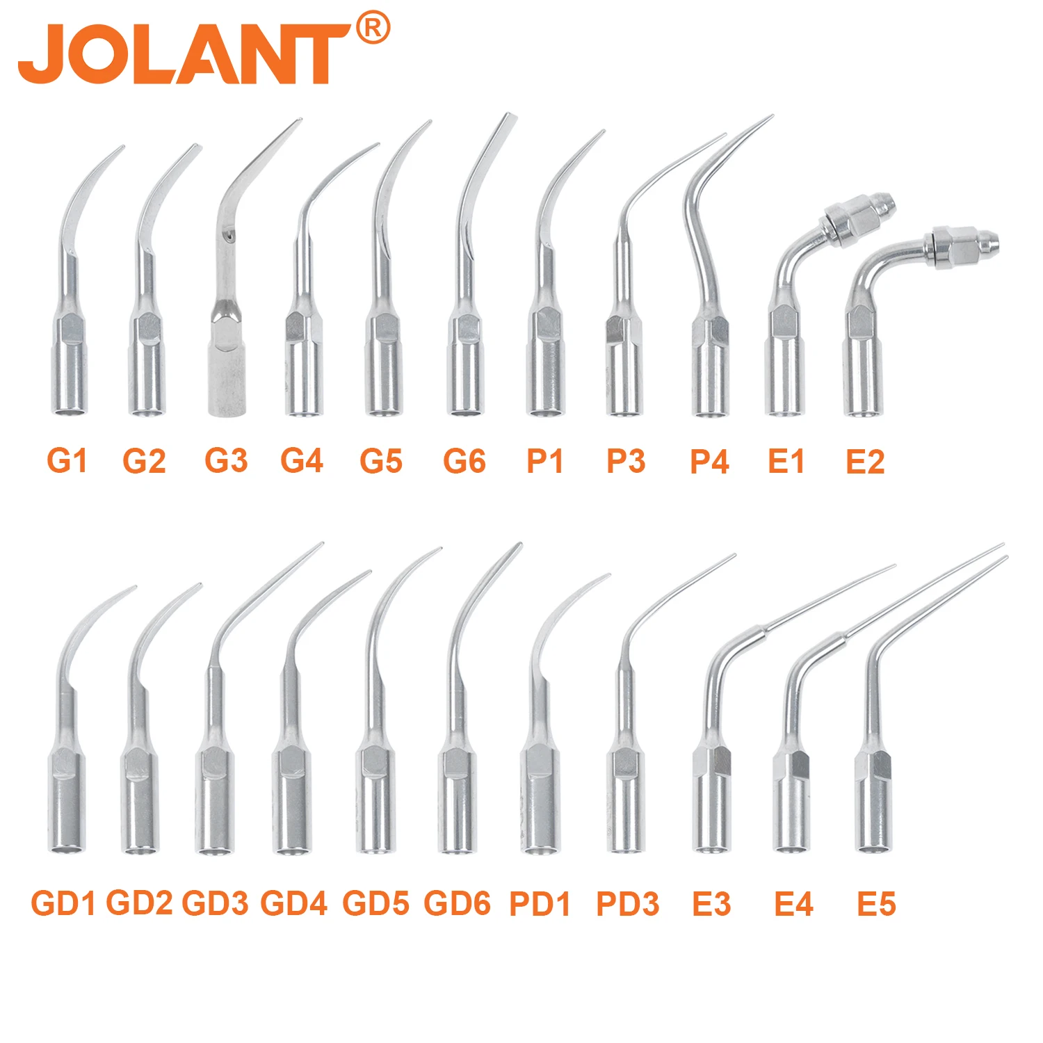 JOLANT Dental Ultrasonic Scaler Tip Scaling Periodontics Endodontics Endo Perio Scaling Tips Fit for EMS WOODPECKER SATELEC DTE