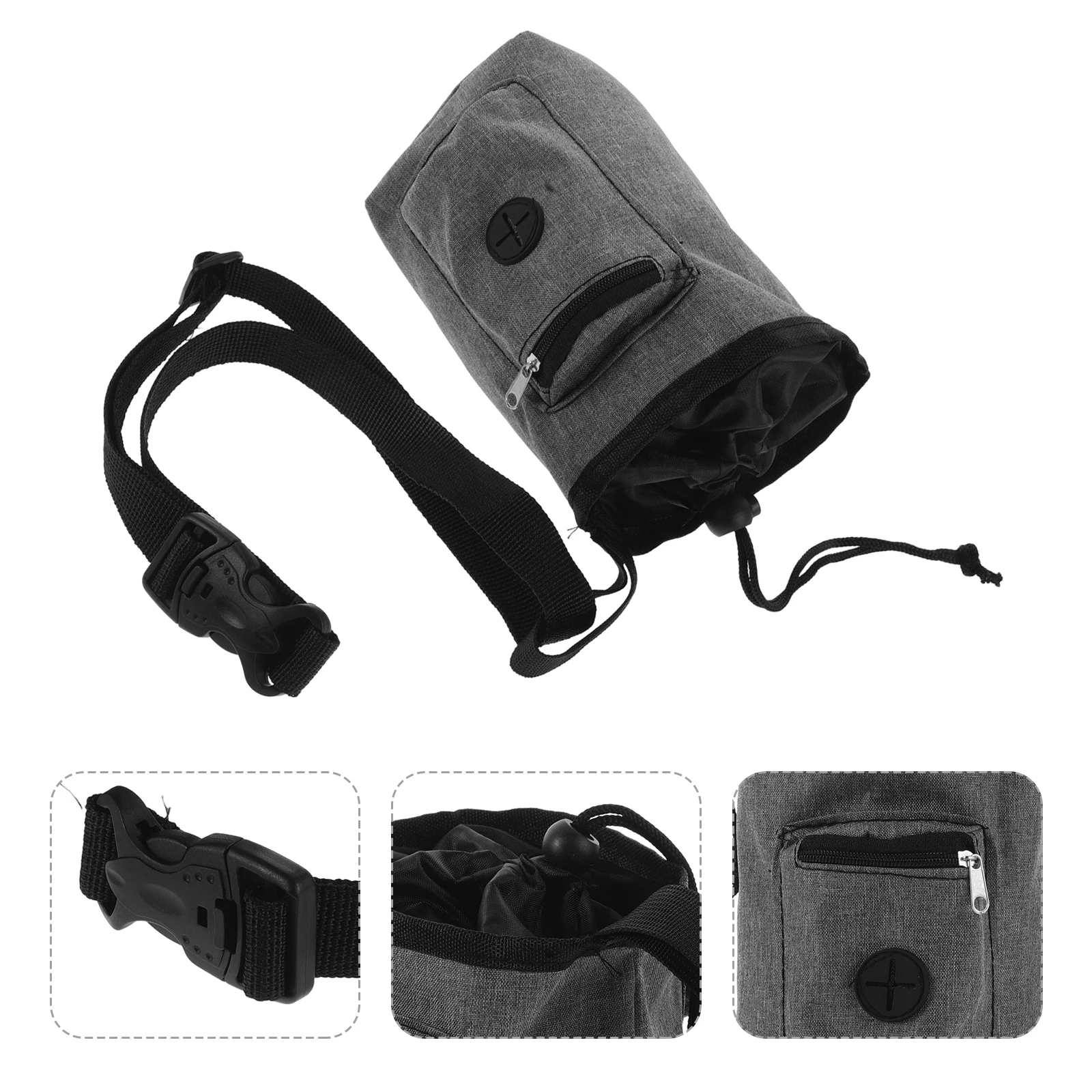 

Silicone Dog Training Waist Treat Pouch Zipper Storage Bag Puppy Outdoor Climbing Chalk Bag Oxford Cloth Antislip Durable Rock