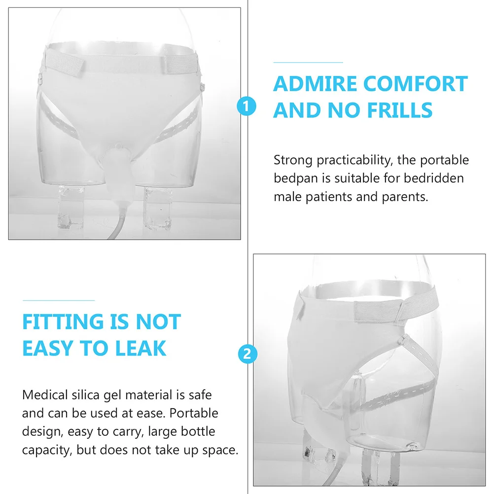 

1Set Portable Urine Collection Bag Thick Silicone Durable Leakproof Easy Carry for Elderly Hospital Travel Camping