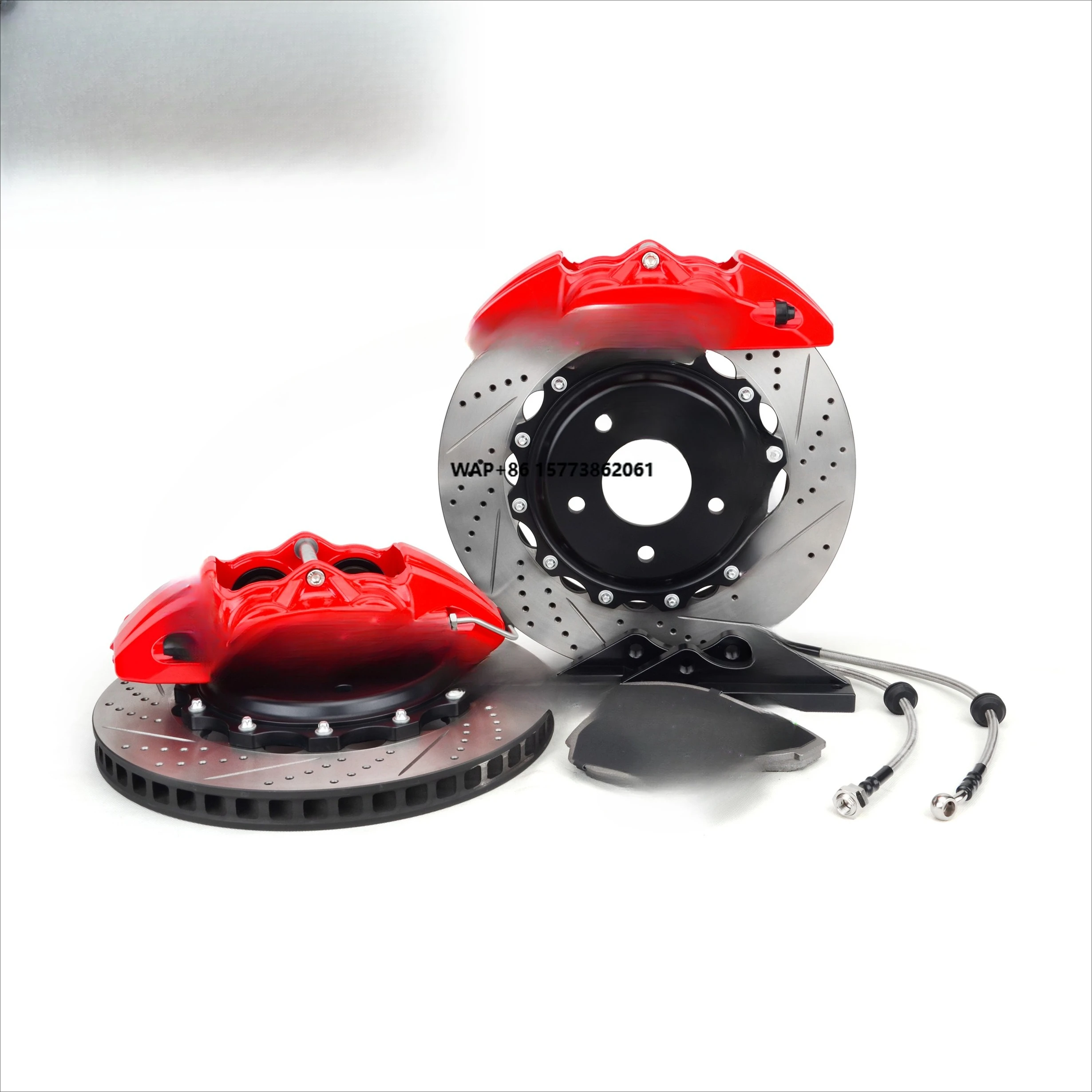 Auto Brake Systems 17Inch 4 Pot Modification Caliper With 330*28MM Brake Rotor Disc Kit for  Civic Fortuner Accord Big Brake Set