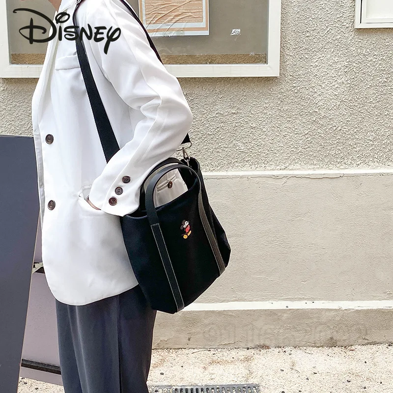 Imagem -03 - Disney-mickey Feminino um Bolsa de Ombro Bolsa Oblíqua Bolsala de Grande Capacidade Desenho Animado Fofo de Alta Qualidade Novo Moda