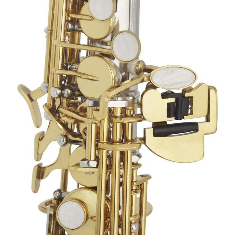 Professional BB Soprano Saxophone Silver Body Lacquer Keys Handcraft Flowers JYSS111DSL With -Grade Waterproof Case