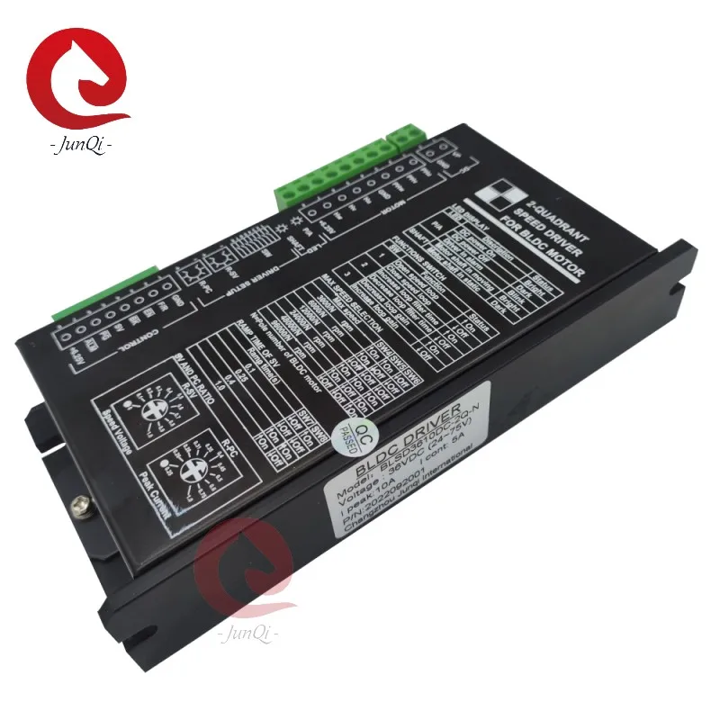 36VDC Current 10A 20A 30A, Max 540W Hall Sensors 3Phase Brushless DC Motor Speed Driver, PI Close-loop Speed Controller