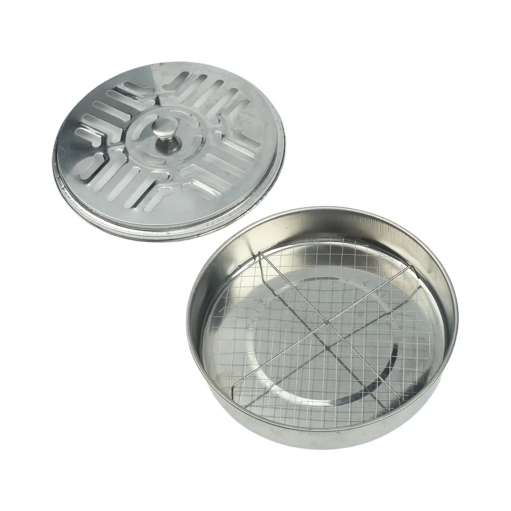 Fire Resistant Stainless Steel Deterrent Coil Holder with Enclosed Lid and Controlled Air Intake Ash Tray System