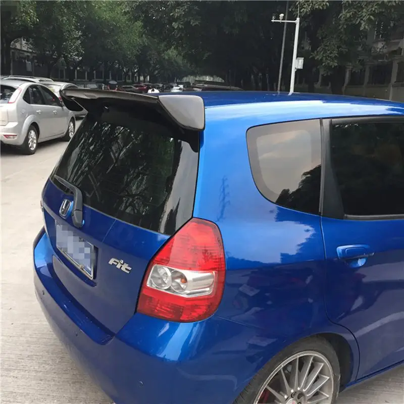 Per Honda Jazz Fit Spoiler materiale ABS di alta qualità auto ala posteriore Primer Spoiler posteriore per Honda Fit Spoiler WX 2004-2007