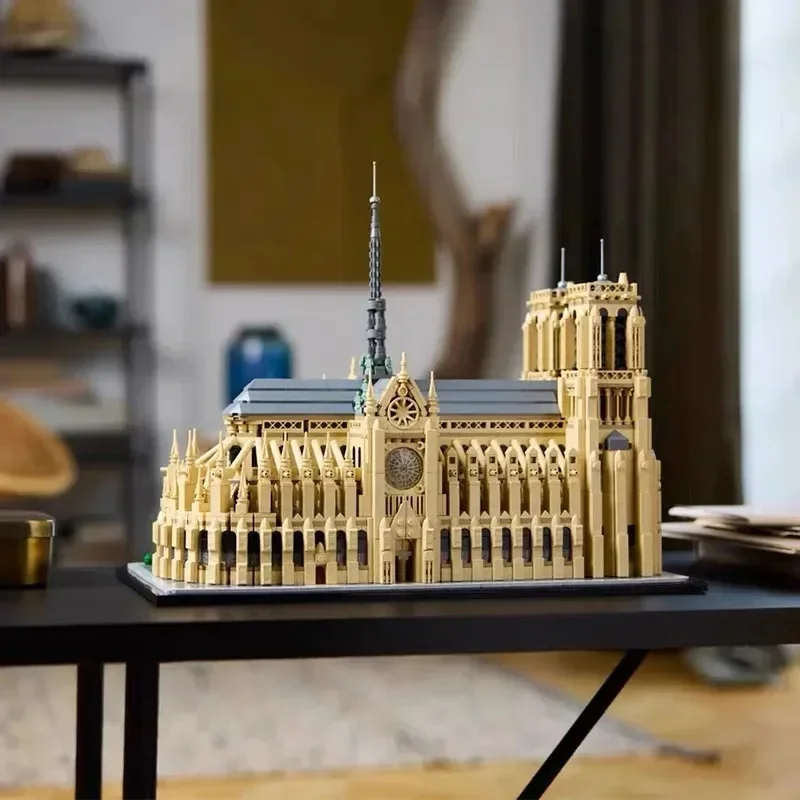 2024 New Architecture Paris landmark 21061 Notre Dame de Cathedral Model Kit iconic Building Blocks Bricks Toys For Children