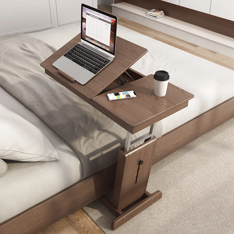 Foldable Lifting Bedside Table Laptop Desk Sofa Edge Side Dormitory Mobile Lazy Folding Table