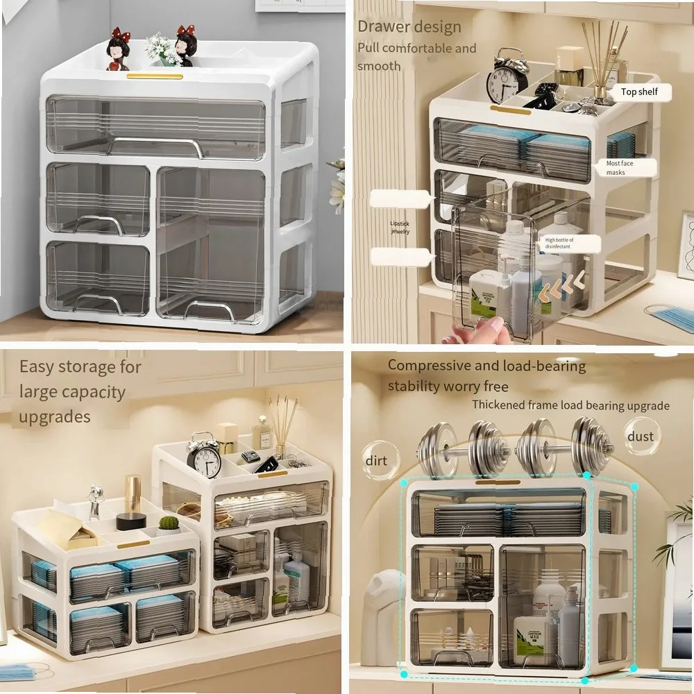 

Drawer Type Medicine Box, Large Capacity Household Storage Organizer, Layered Design, No Installation Required