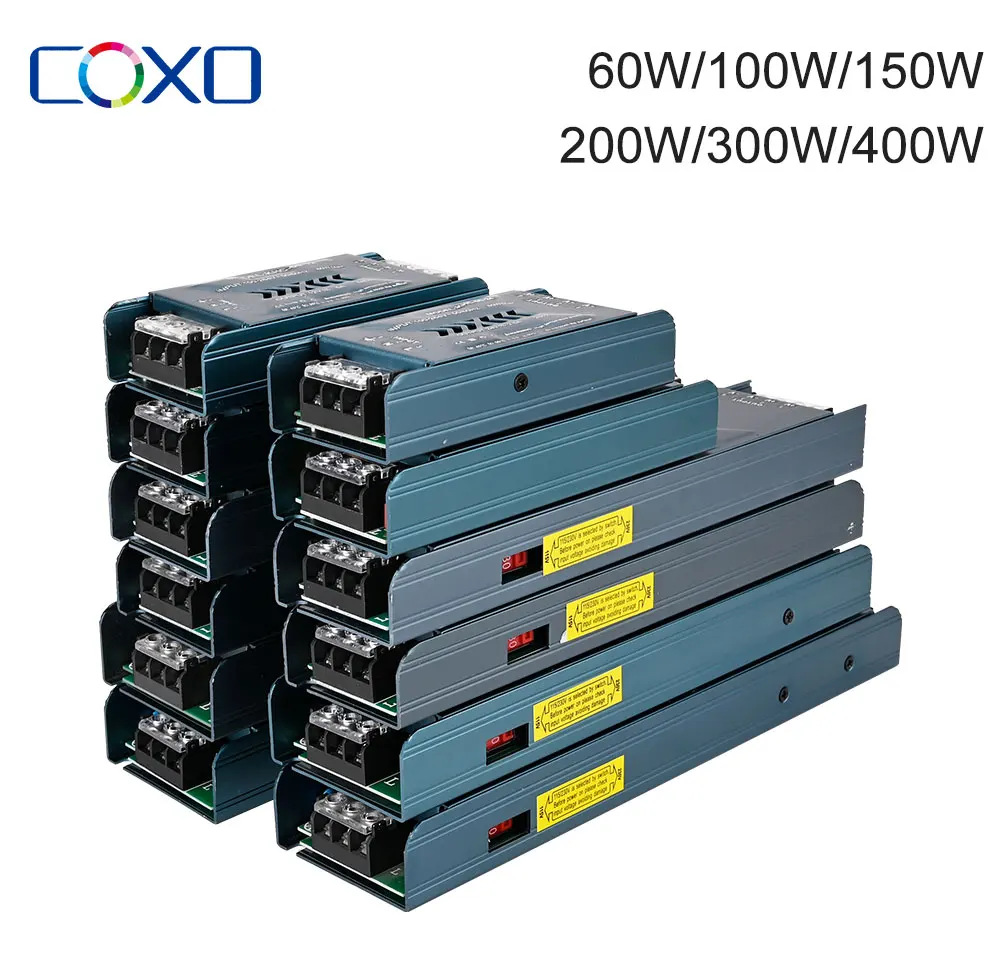 Ultradünnes Netzteil AC100-240V zu DC12V 24V LED-Beleuchtungstransformatoren 60W 100W 150W 200W 300W 400W LED-Treiber für LED-Streifen – Detail 1