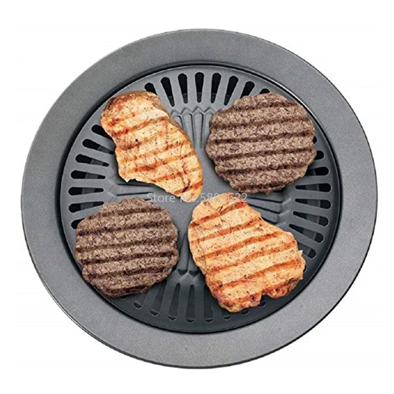 Parrilla Portátil Coreana para Exteriores sin Humo - Juego de Utensilios para Asar y Cocinar en el Hogar con Estufa de Gas para una Cocina Saludable