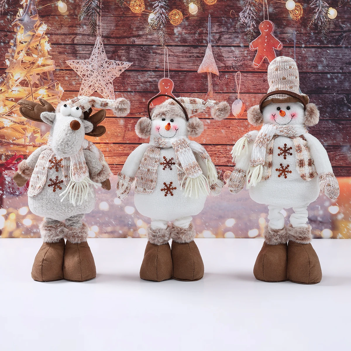 تلسكوبي ثلج دمية عيد ميلاد سعيد زينة للمنزل 2025 عيد الميلاد زخرفة عيد الميلاد نافيداد نويل هدايا السنة الجديدة 2026