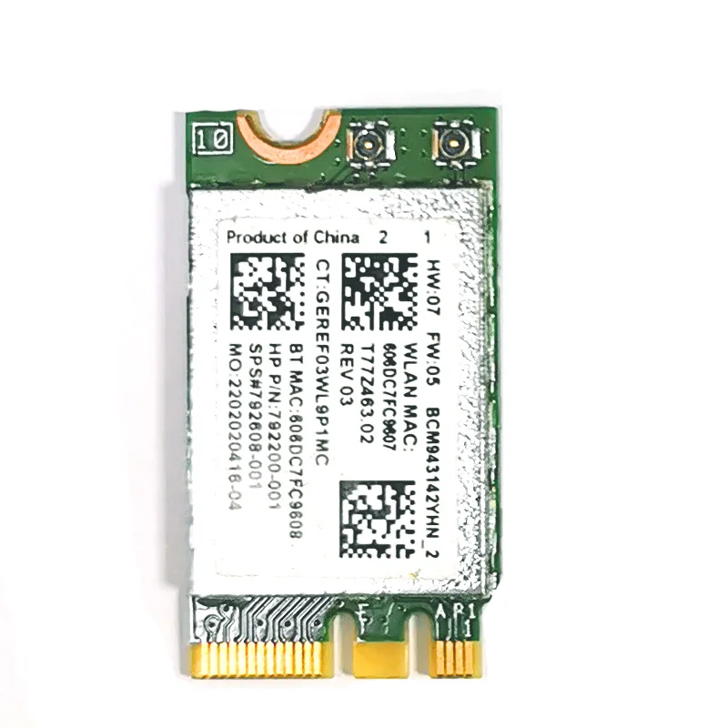 BCM943142Y 792608-001 M.2 NGFF WiFi WLAN card + Bluetooth 4.0 for HP ENVY M6-P M6-P113DX 640 G2 ASUS/Sony 802.11bgn