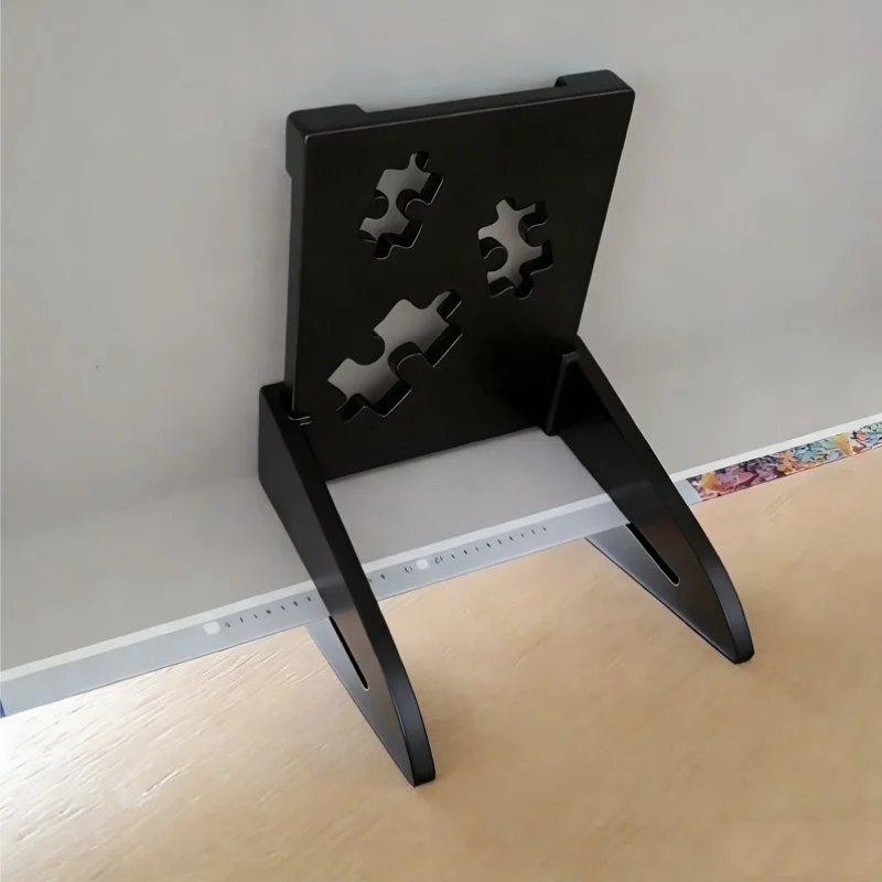 1pc Detachable Puzzle Display Stand & Poster Holder Black Plastic Home Art Decor Organizer For Puzzle Enthusiasts